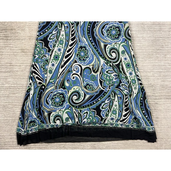 Mix It Dress Womens 14 Multicolor Sleeveless Maxi Lined Nylon Beaded‎ NWT - Picture 3 of 13